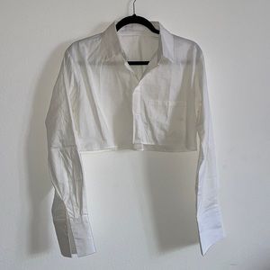 NWOT Cropped Button Down
